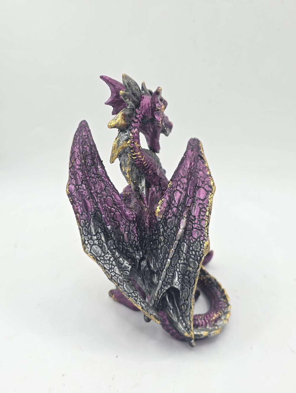 Purple Resin Dragon With Rhinestones - Picture 4 of 7